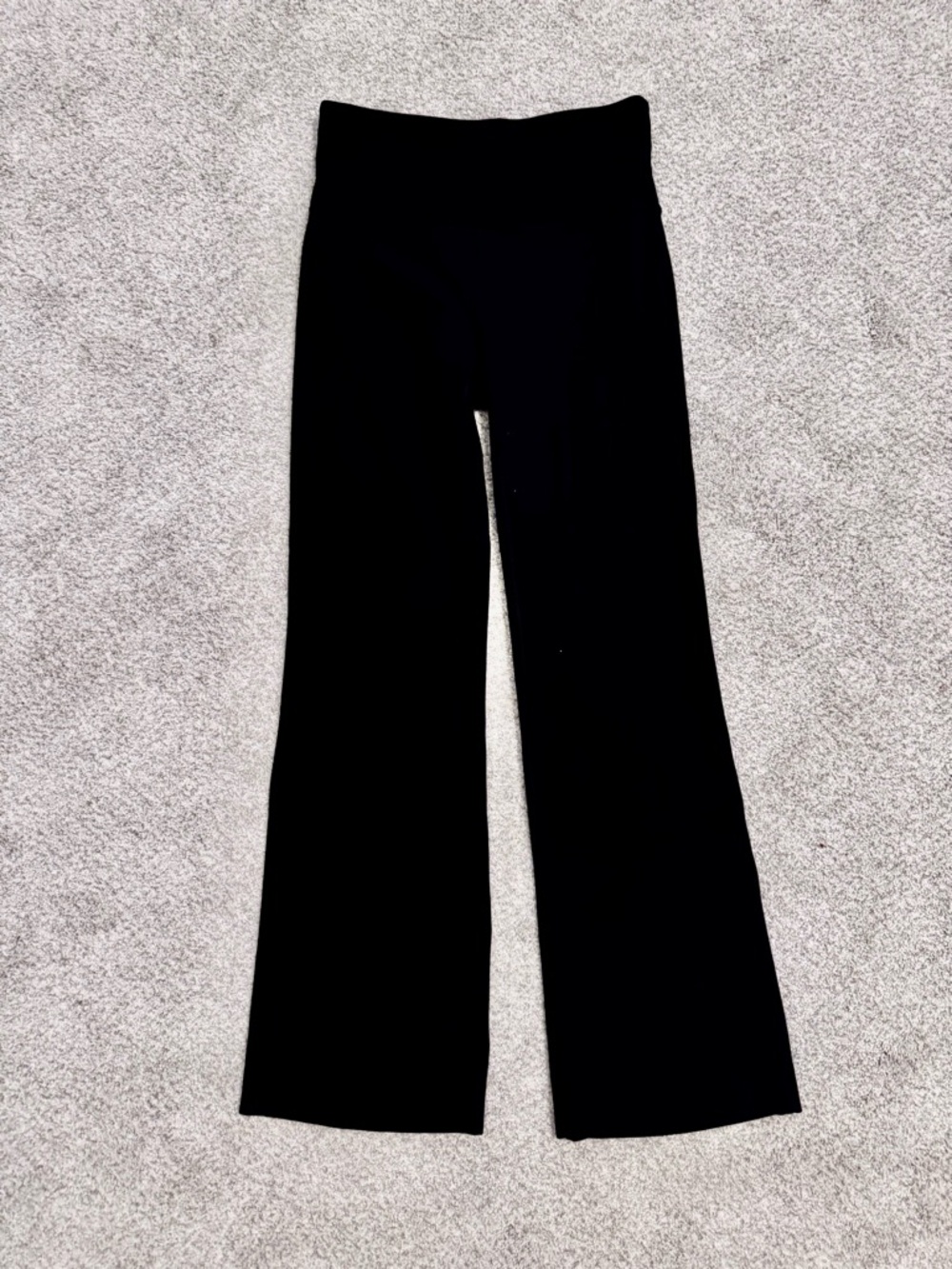 Athleta Stufio Flare High Ribbed Waist Black Flare Pants Size Small.